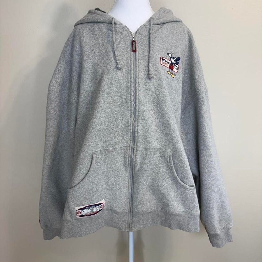 Disney Mickey Mouse Zip Up Hoodie Sweatshirt Unisex Sz XXL